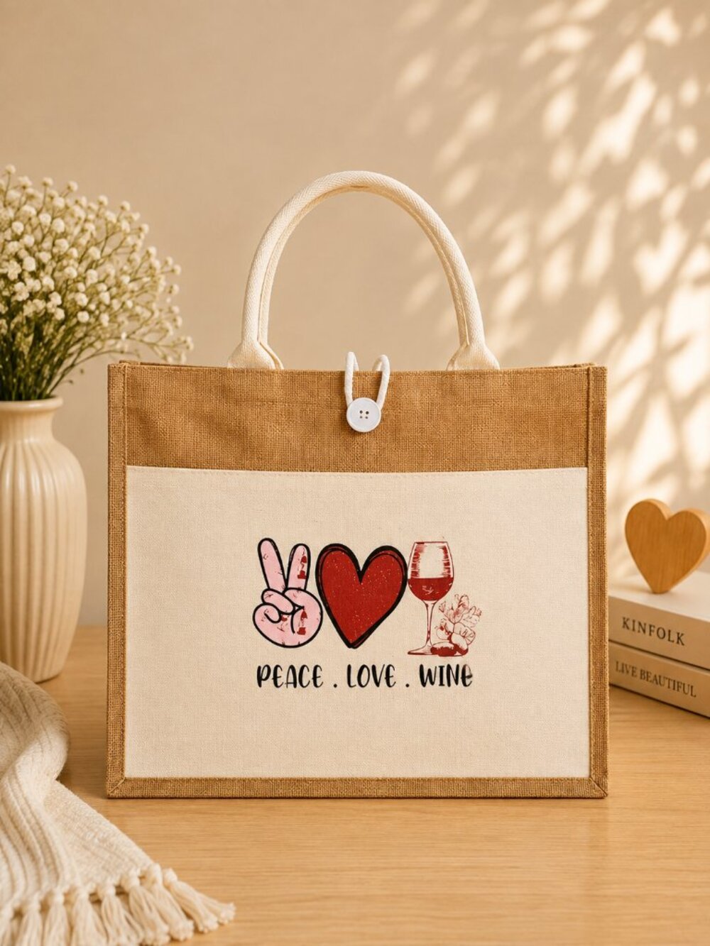 Custom Canvas Tote Bag, Reusable – Peace • Love ...